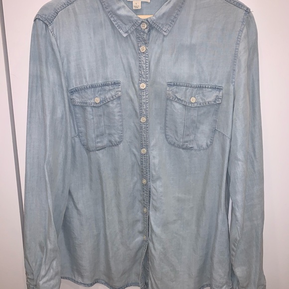 Oversized “light denim” blouse (L) - Picture 2 of 4